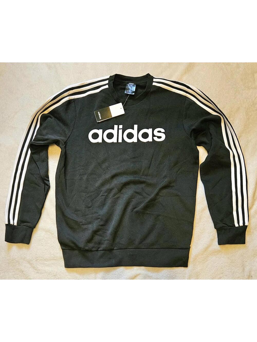 ADIDAS Mens Essentials MEDIUM Sweatshirt Black NWT